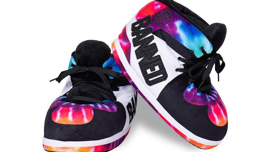 Banned Goods Launch Tie Dye Slipper For Autism Awareness Month 2021