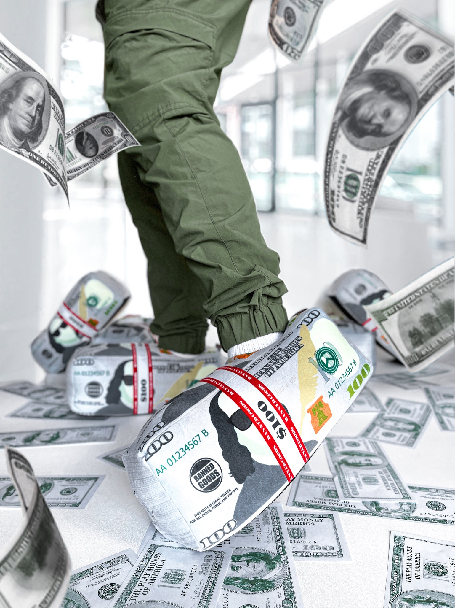 Money Slippers™ | $100 Bill Slippers | Banned Goods – B GOODS